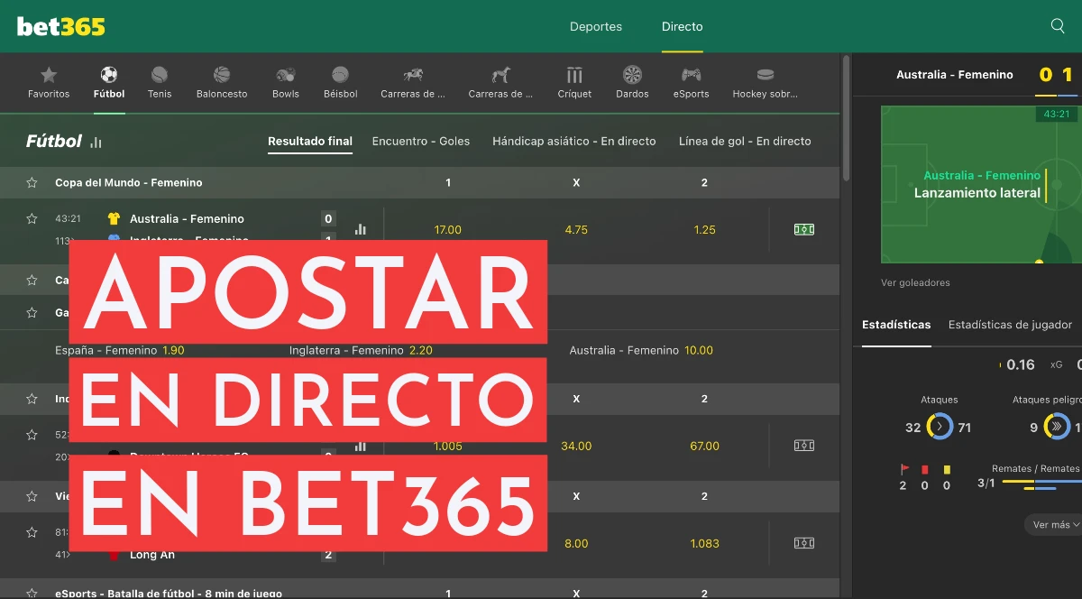 Bet365 futbol en directo