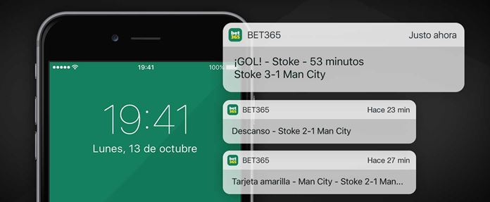 notificaciones bet365 mobile