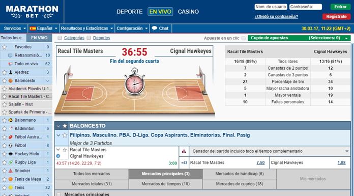 apuestas en directo marathonbet