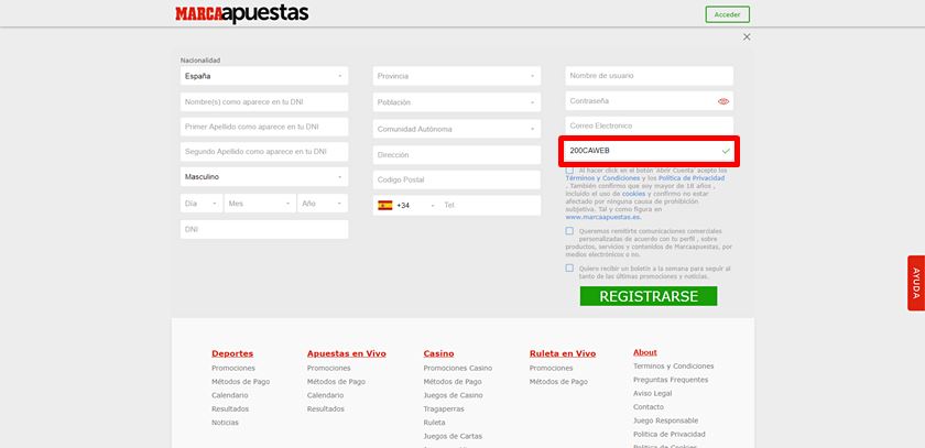 formulario de registro a marcaapuestas