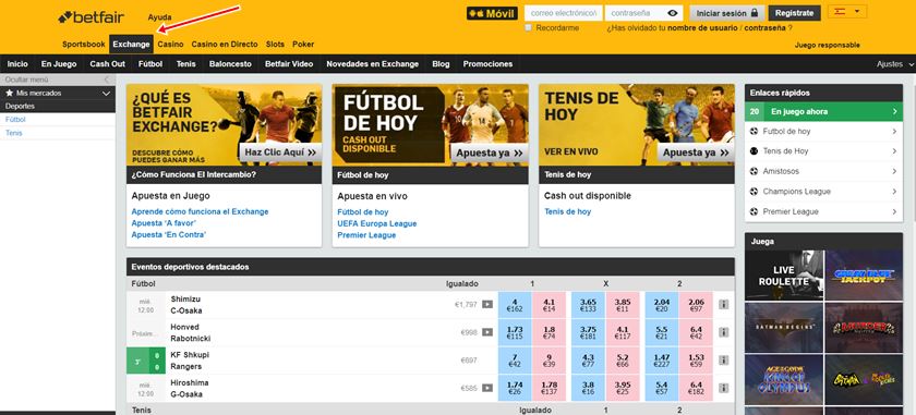 apuestas cruzadas betfair exchange