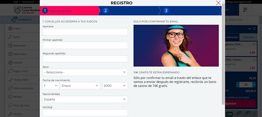 como registrarse en cgm apuestas