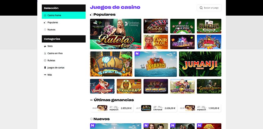 juegos casino versus