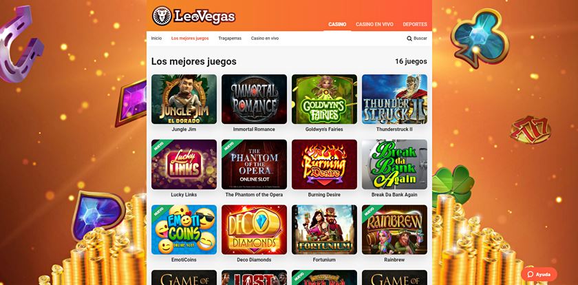 leovegas juegos casino