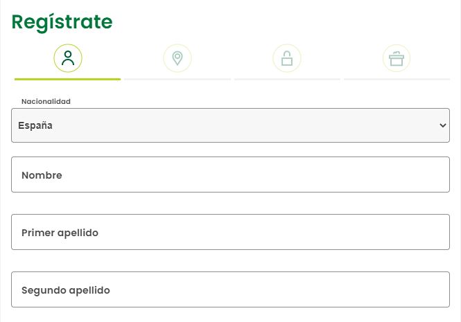 formulario de registro en sisal.es