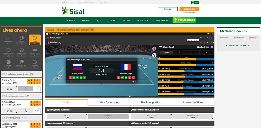 sisal apuestas en directo