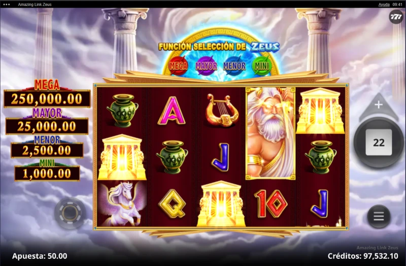 La Demo de Amazing Link Zeus está disponible con el análisis de la slot.