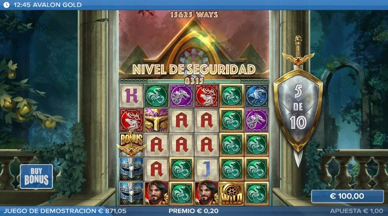 La fase de bonificación se logra entre 3 y 6 símbolos Scatters para conseguir entre 10 y 25 giros sin coste.