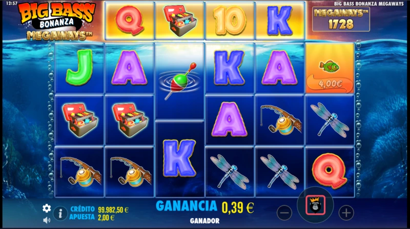DEmo play Big Bass Bonanza Megaways gratis en Casas de Apuestas.