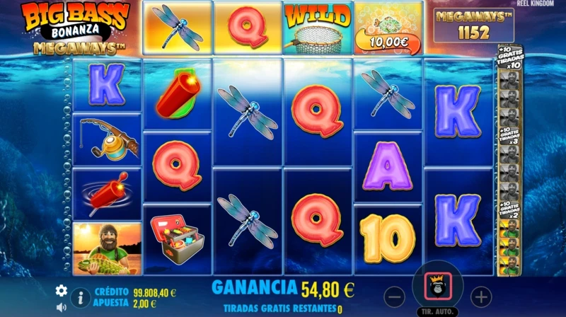 slot Big Bass Bonanza Megaways gratis con la demo.