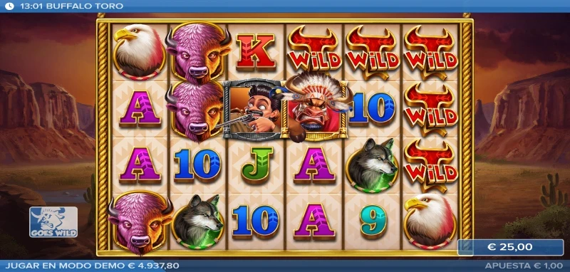 Durante la presencia del Toro o la función de Matador Respin, todas las tiradas funcionan como regiros sin consumir nuestra apuesta o spins gratis.