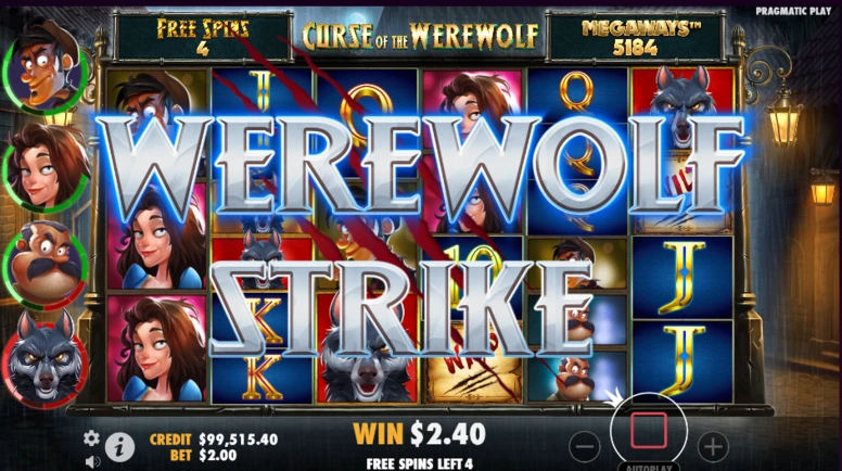 Curse of the Werewolf online spielen casino 