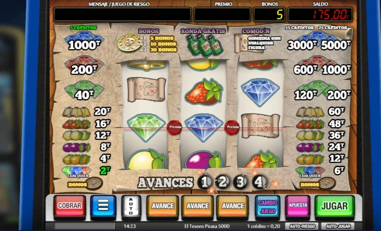 El Teosor Pirata 5000 es una slot clásica versión online y gratis.