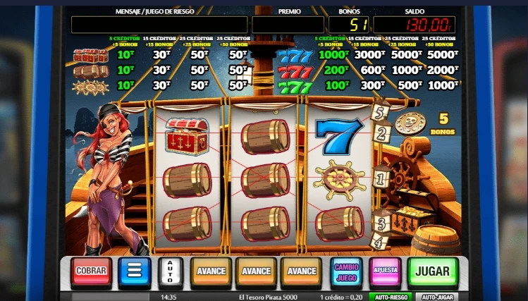 El Tesoro Pirata 5000 tiene una demo slot gratis.