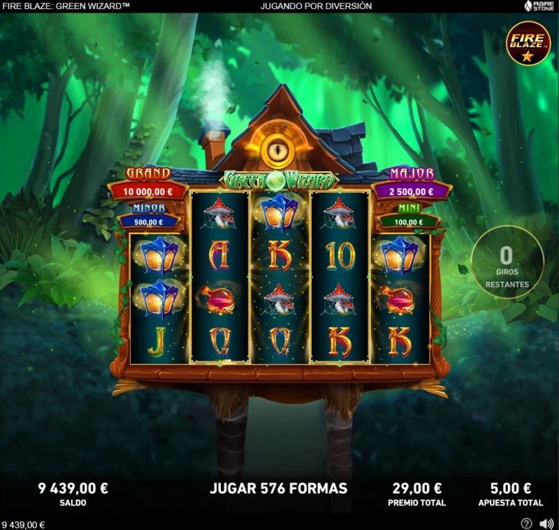 Fire Blaze: Green Wizard se juega en un tablero all ways.