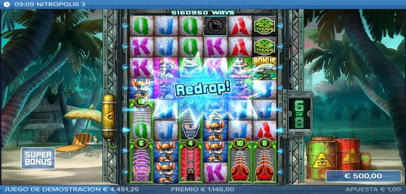 El redrop es la función que activa un regiro en todo el tablero y en los contenidos de los Nitrocarretes.