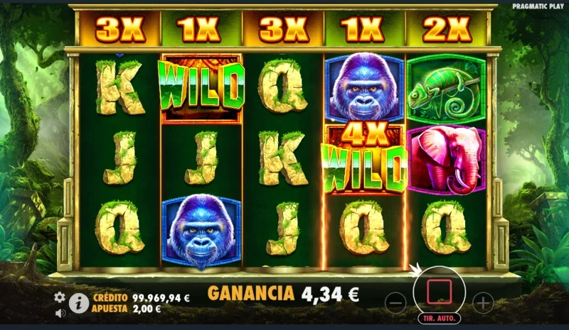 Jungle Gorilla Demo gratis para entender su mecánica de multiplicadores progresivos.