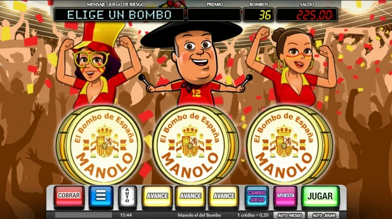 La slot Manolo el del bombo tiene 4 minijuegos únicos.