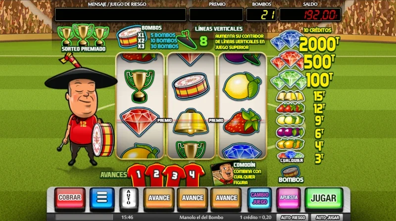 En la reseña de la slot Manolo el del bombo encontrarás toda la información necesaria para jugar además de una demo gratis.