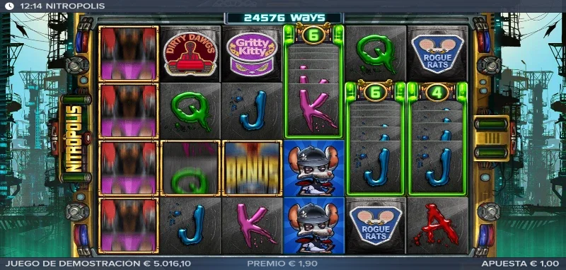 Los Nitro Reels y Winning Respins son dos funciones características del juego.