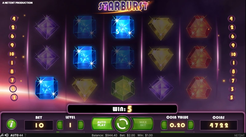 Starburst demo está disponible en la reseña de su slot online.