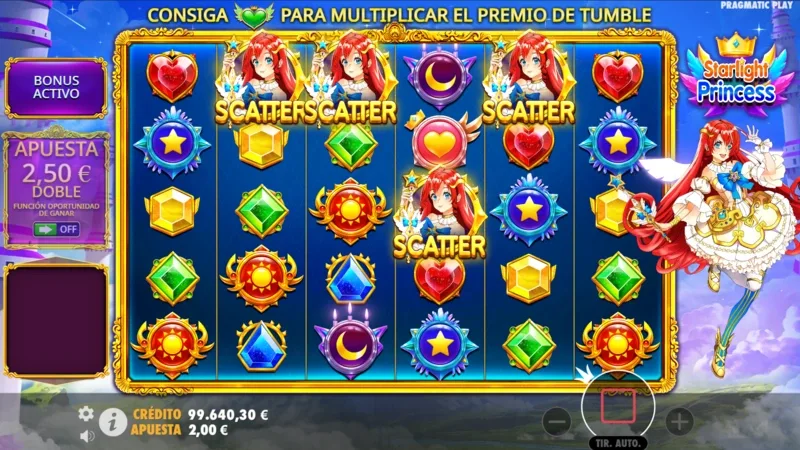 Starlight Princess Slot es una versión de Gates of Olympus en versión anime.