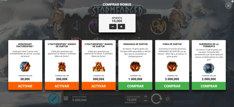 Stormforged slot review completa en español en Casas de Apuestas.