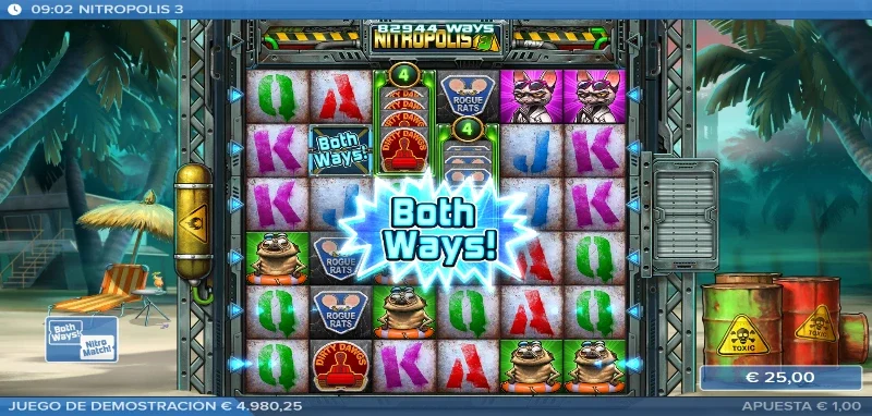 El Both Ways es un efecto que permite premiar combinaciones en ambas direcciones.