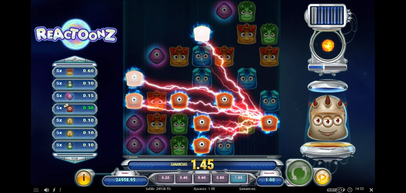 Cuando un grupo de 4 símbolos se encuentran en 2x2, forman un símbolo grande que pagará x2 si resulta en una combinación premiada.