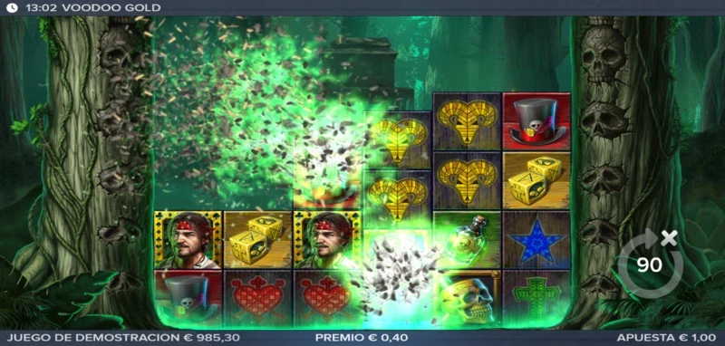 Voodoo Gold slot demo tiene un apartado estético muy bien cuidado dentro de la línea de temática vudú.