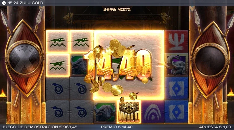 Los símbolos gigantes siguen siendo parte del juego pudiendo tener tamaños de hasta 4x4.