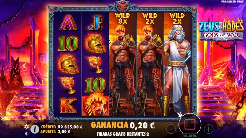 Zeus VS Hades Gods of War es una tragaperras virtual de Pragmatic Play lanzada en 2023