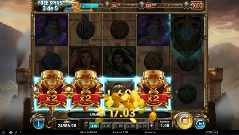 The swrod and the grial demo gratis para quien nunca haya jugado a una slot de Play'n GO.