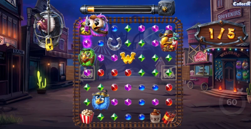 Pirots 3 demo tiene 8 tipos de símbolos y 4 fase bonus.