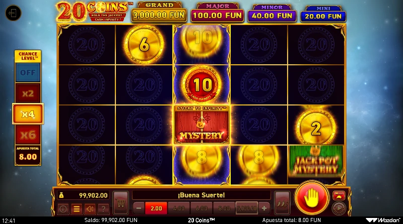 La nueva figura Sticky to Infinite replica la función de los Cash Infinity en los dos tipos de Mystery Symbols que ofrece la tragamonedas virtual.