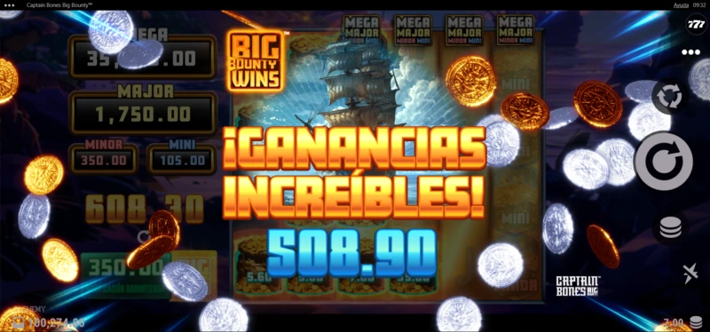 Los big win en Captain Bones están prácticamente asegurados con su fuerte enfoque a los símbolos money y mecánicas únicas.