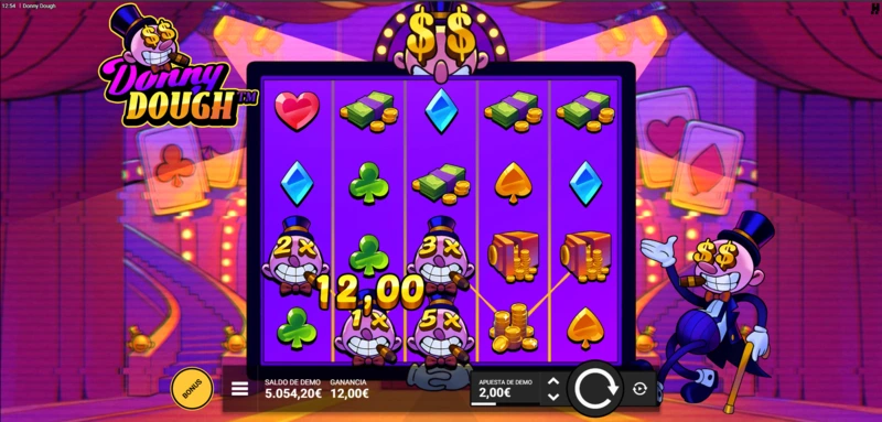 Donny Dough slot demo disponible para probar sus mecánicas Lootlines exclusivas.