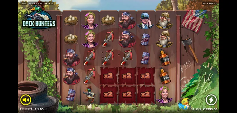 Con un estilo satírico y humor negro vemos representados diferentes perfiles del imaginario político y social de EE.UU. en este tablero 6x5 con un sistema de pago por dispersión.