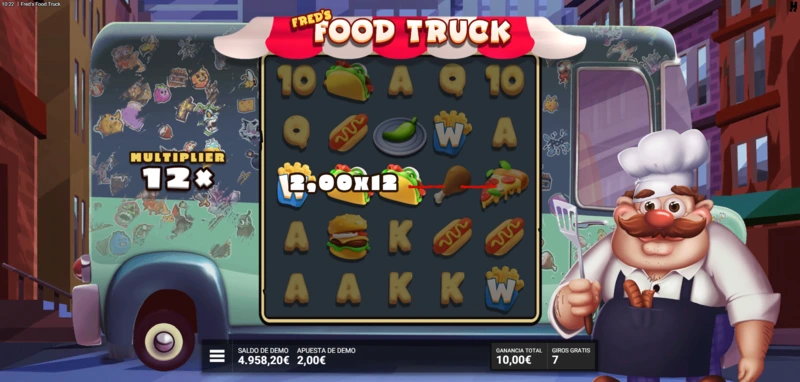 Freds Food Truck demo slot gratis para poder disfrutar de sus mecánicas antes de apostar en un casino online.