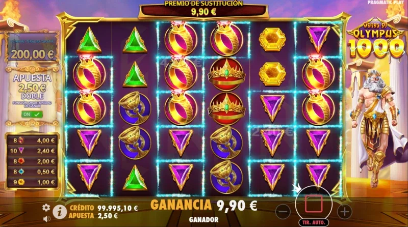 Gates of Olympus 1000 de Pragmatic Play es una versión con mayores multiplicadores y max prize.