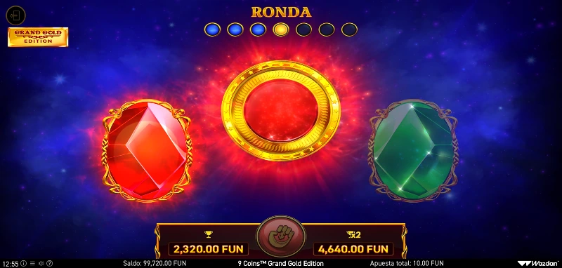 Juega a la función gamble tras cada premio que consigas para lograr aumentar su valor hasta un máximo de 7 veces.