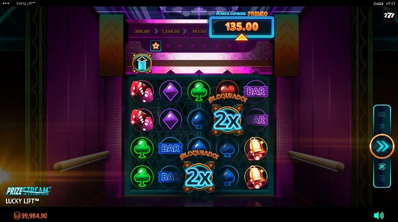 El diseño de neones y un estilo que se inspira en la década de las discos de los 70 es lo que le da su apariencia a esta slot distribuida por Games Global.