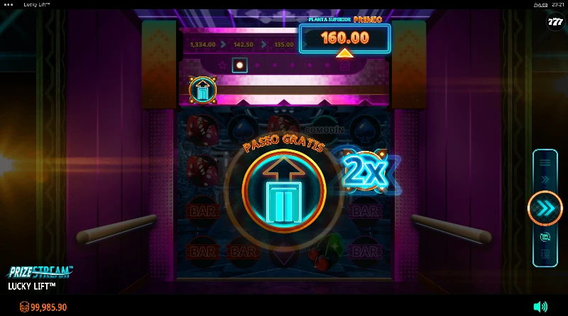 En la función Lucky Lift aparecerán Wilds multiplicadores x2, x3 y x5 que quedarán bloqueados en el tablero.