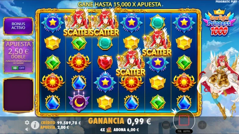 Demo Starlight Princess 1000 o la demo Starlight Princess son gratis en nuestra página de tragaperras.