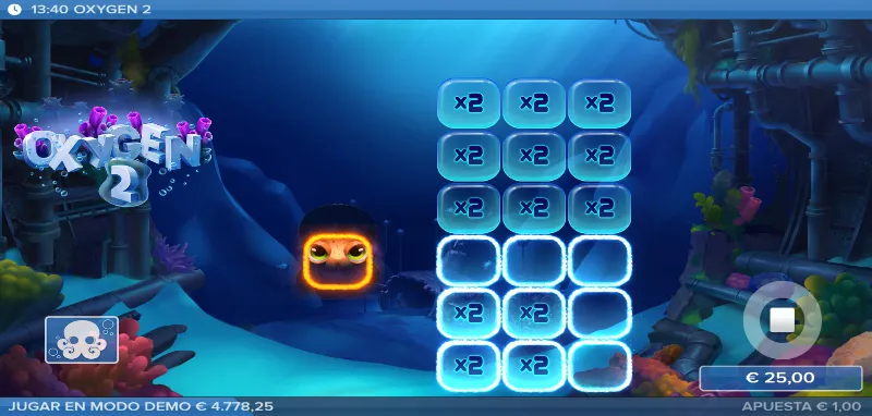 El pulpo es una de las nuevas funciones características de esta entrega, sustituyendo al recolector de la primera video slot Oxygen.