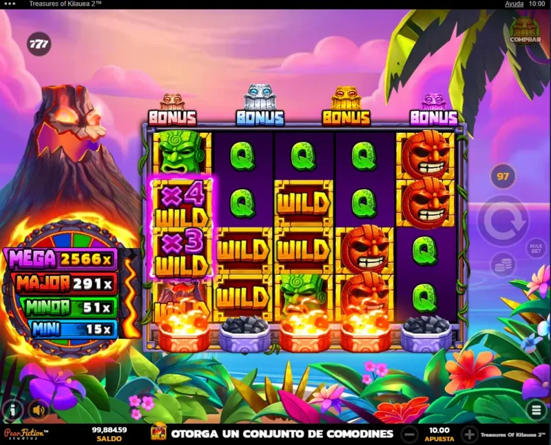 Treasures Of Kilauea 2 slot demo dentro de nuestro artículo con el análisis de la tragaperras.