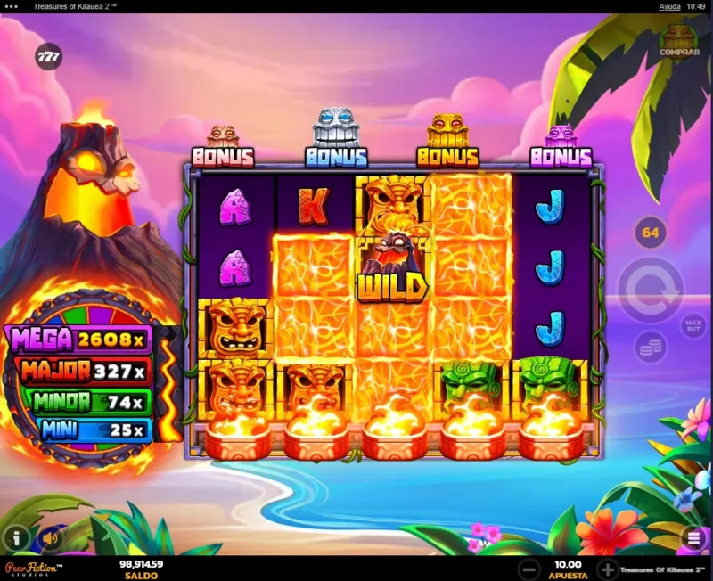 Jugar gratis Treasures Of Kilauea 2 es una opción perfecta si buscamos pasar un rato divertido sin apostar dinero.