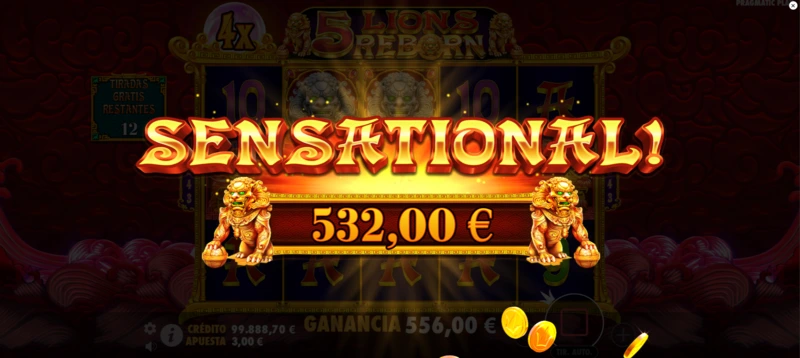 5 Lions Reborn Pragmatic Play es parte de la saga 5 Leones.