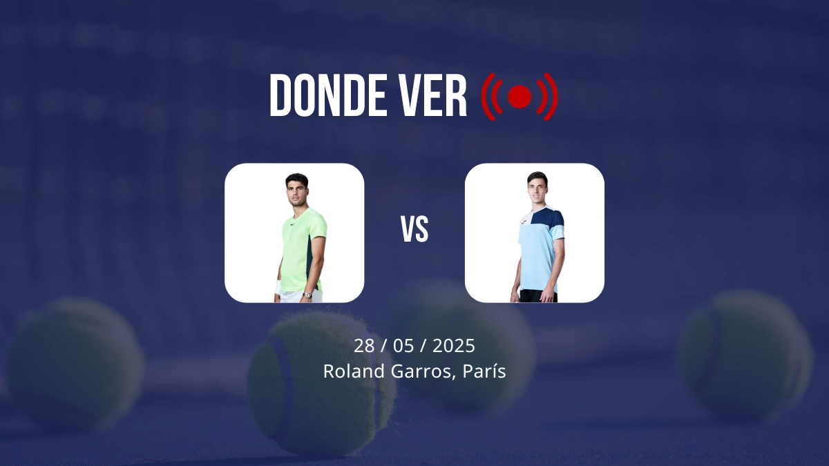 Carlos Alcaraz - Marozsan hoy en Roland Garros: horario, canal de TV y cómo ver en directo