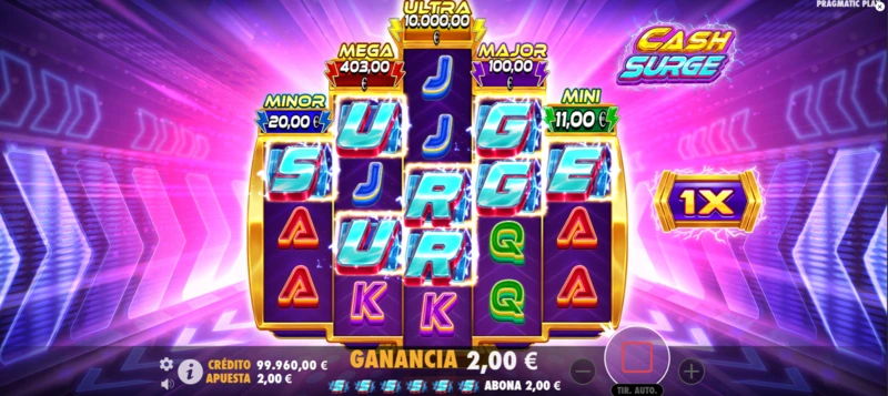 Cash Surge de Pragmatic Play es un retro slot de la primavera de 2025.